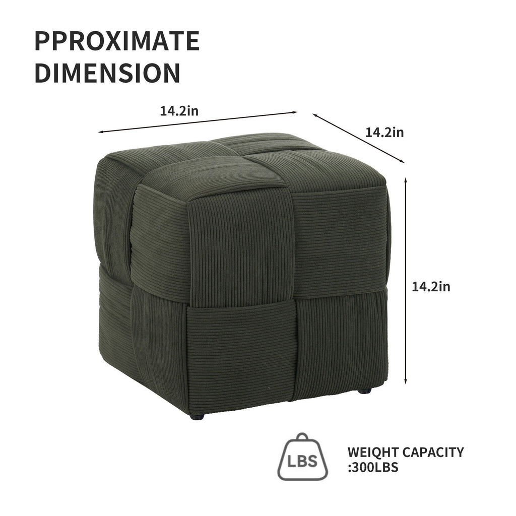 Modern Ottoman Foot Rest With Woven Design by Unique Piece Furniture