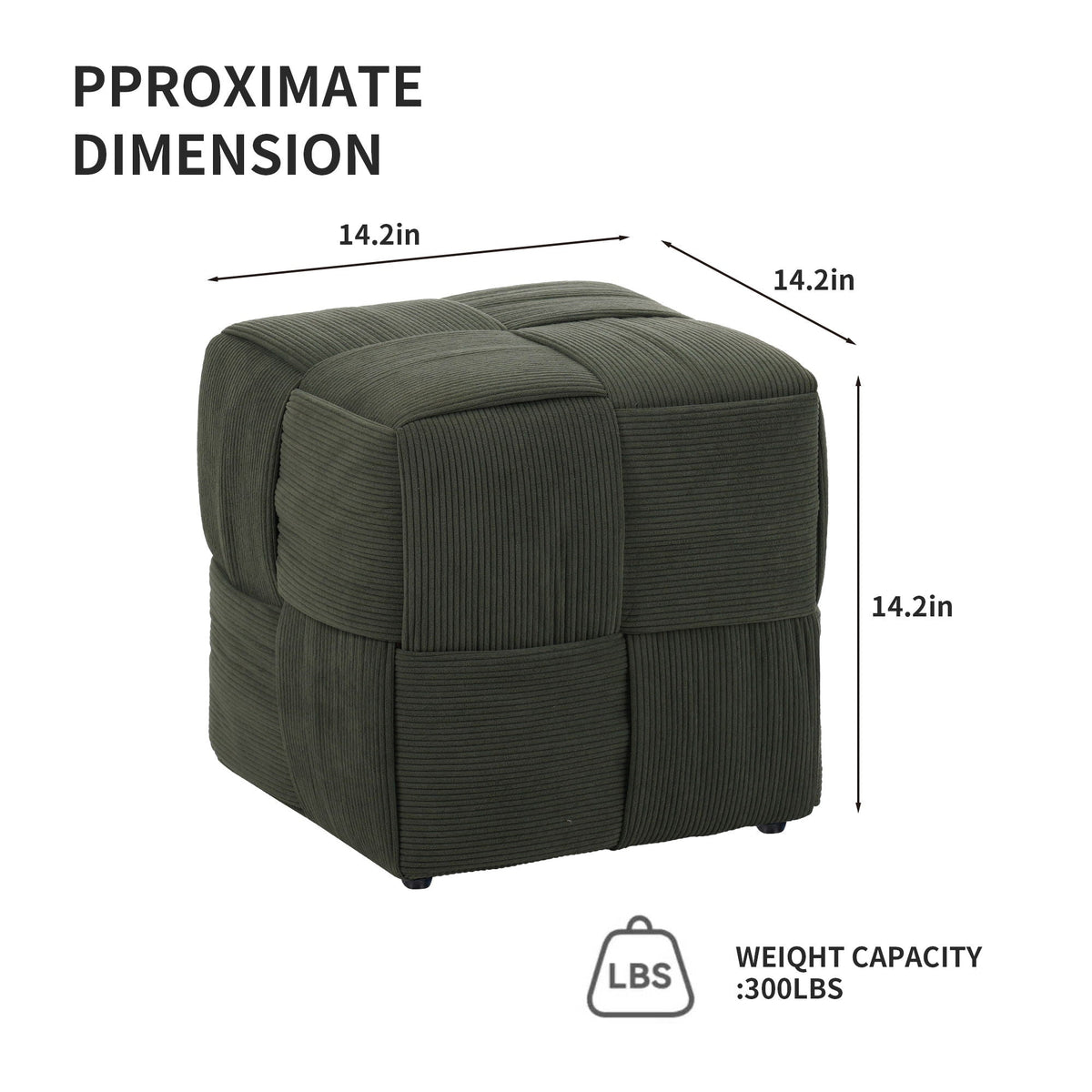 Modern Ottoman Foot Rest With Woven Design by Unique Piece Furniture