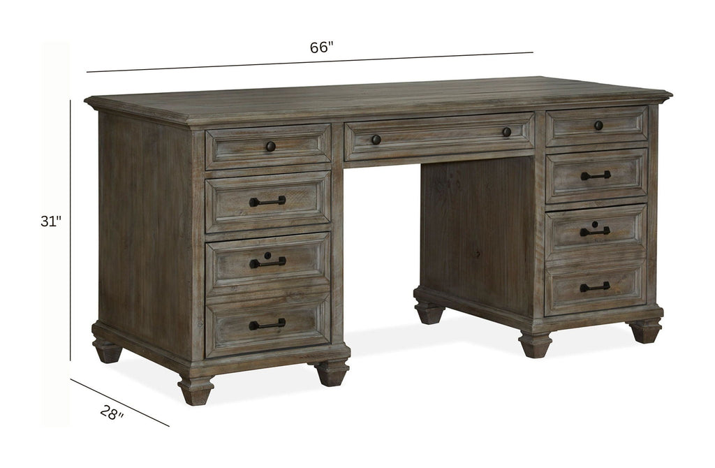 Lancaster - Executive Desk - Dove Tail Gray by Unique Piece Furniture