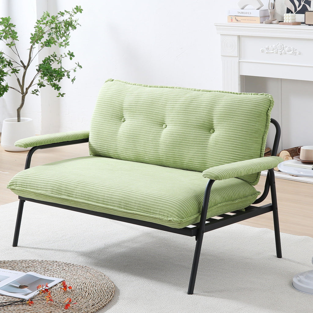 Modern Metal Frame Sofa With Sponge Filling For Compact Spaces And Versatile Use by Unique Piece Furniture