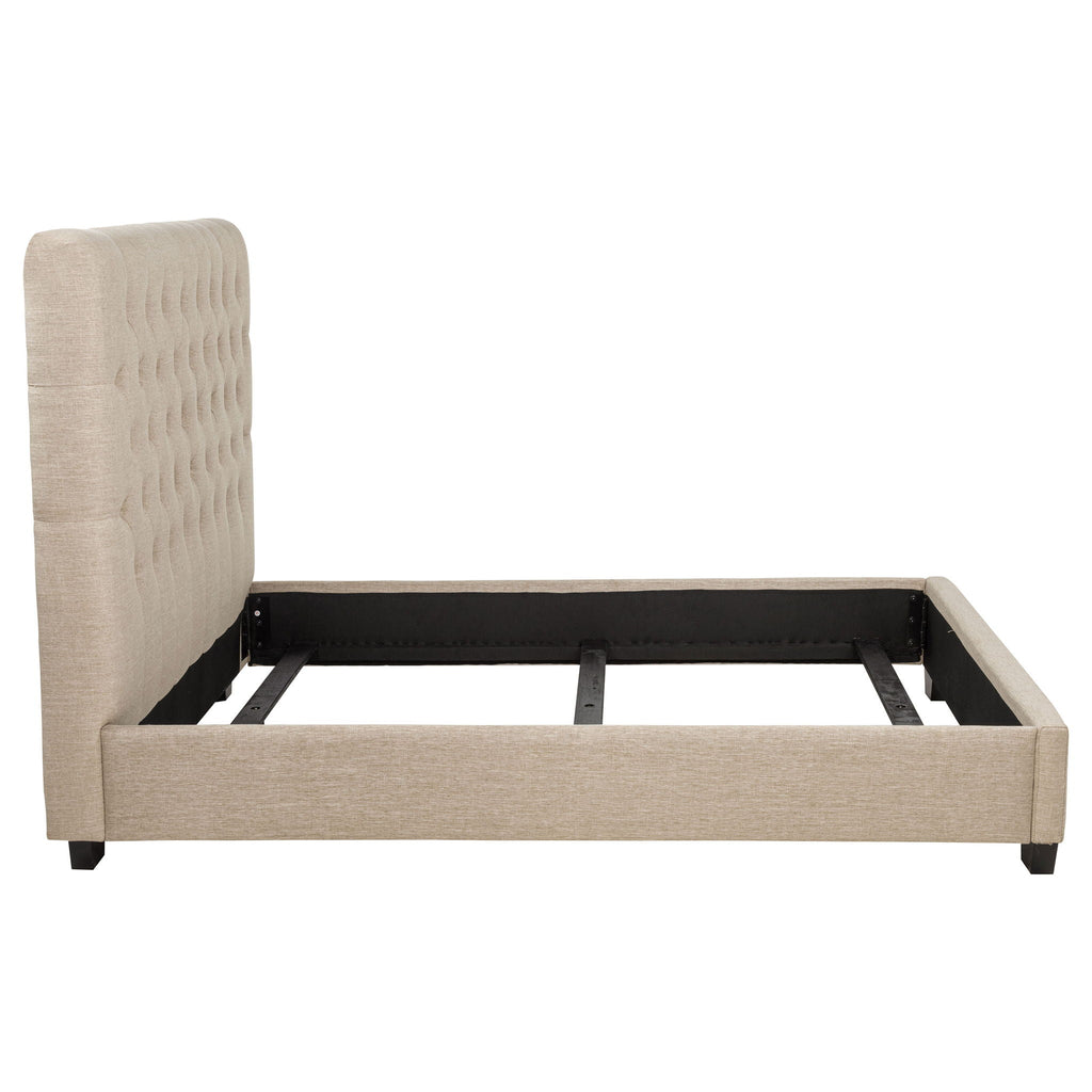 Chloe Upholstered Full Panel Bed Oatmeal by Unique Piece Furniture