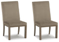 Chrestner - Dining UPH Side Chair (Set of 2) - Gray / Brown by Unique Piece Furniture