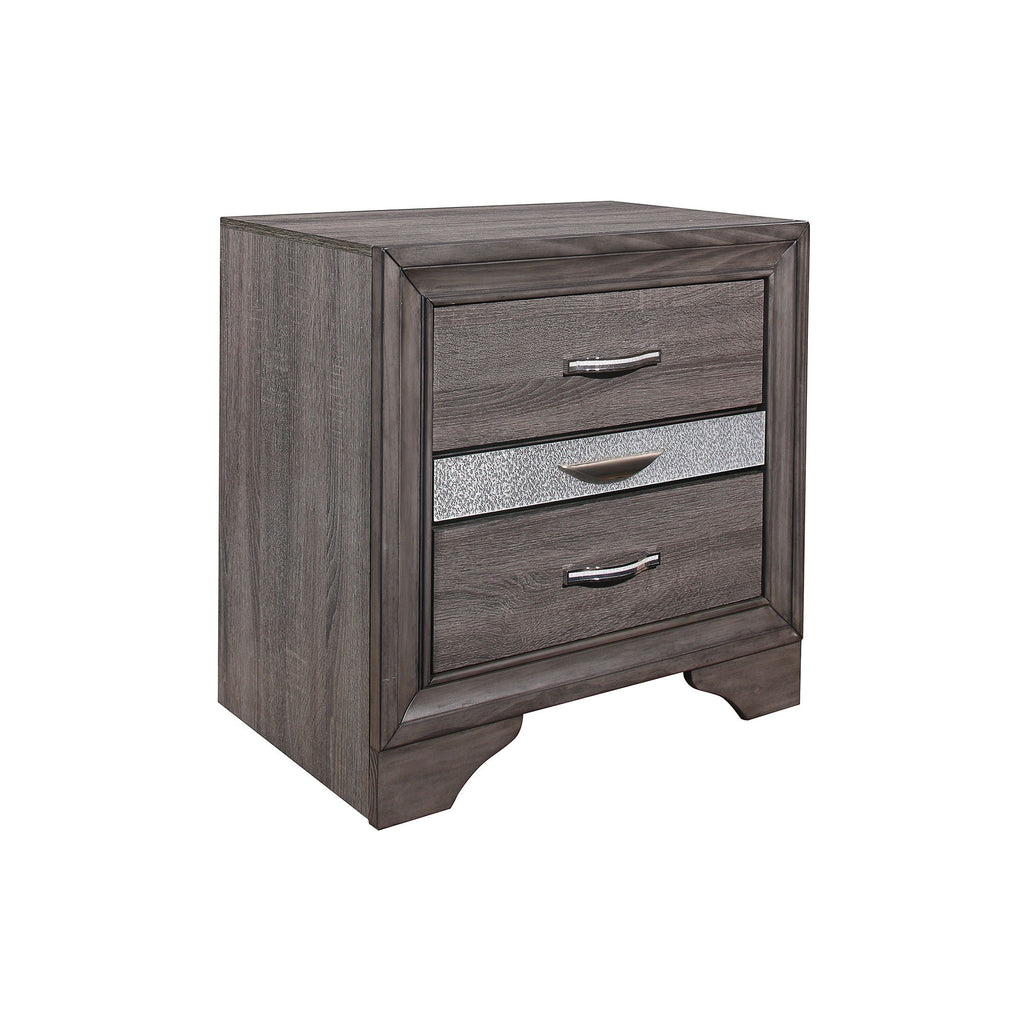 Ryder - Sparkle Nightstand - Gray by Unique Piece Furniture