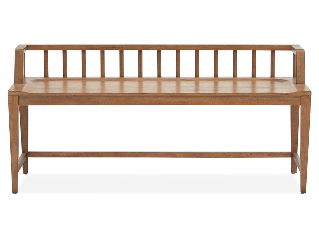 Lindon - Arm Bench With Low Back - Light Brown by Unique Piece Furniture