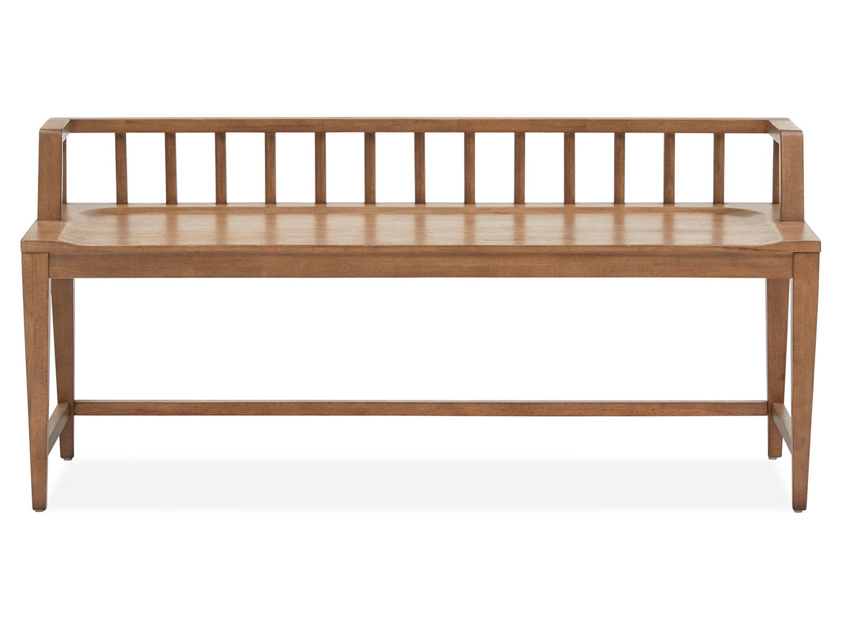 Lindon - Arm Bench With Low Back - Light Brown by Unique Piece Furniture
