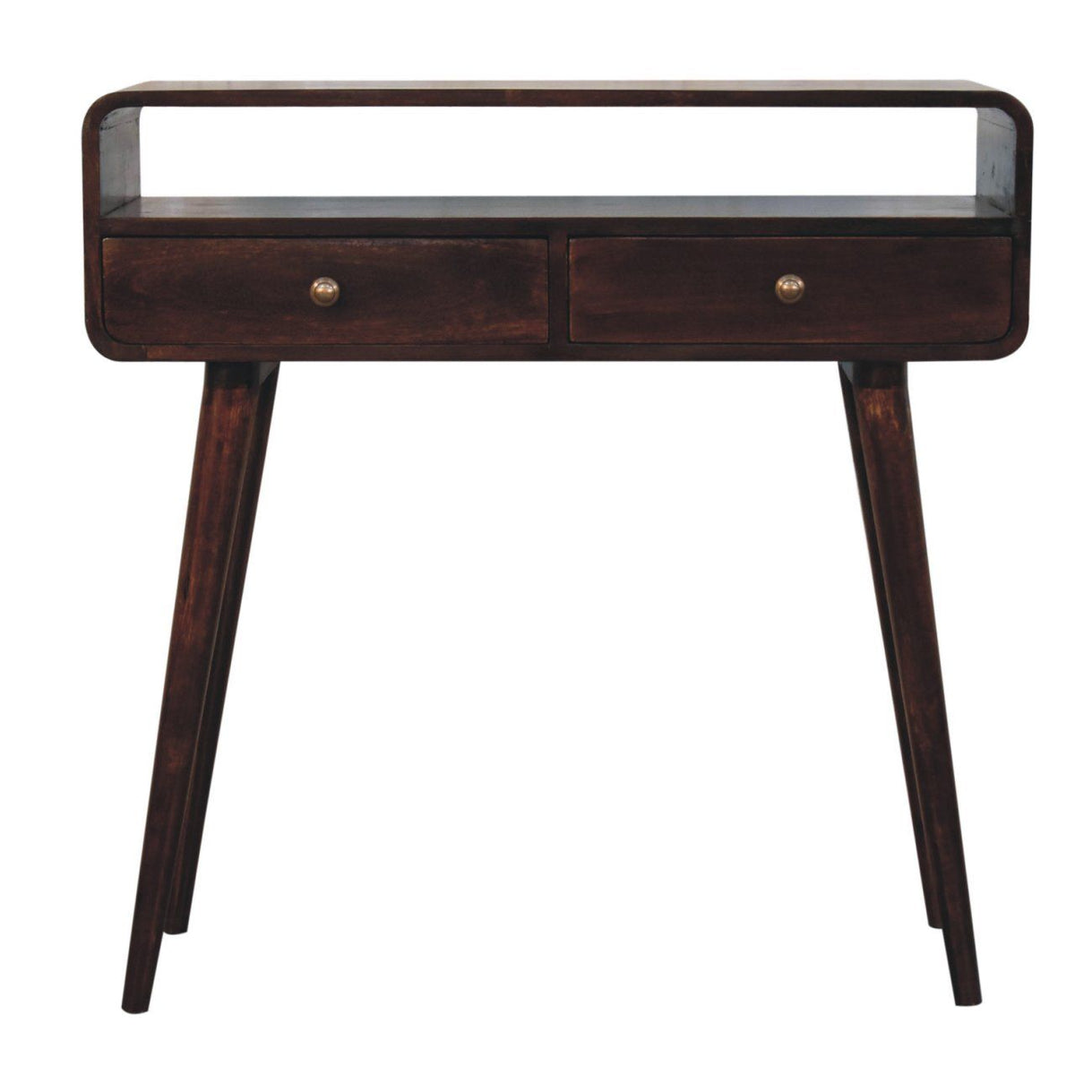 Solid Wood Curved Console Table by Unique Piece Furniture