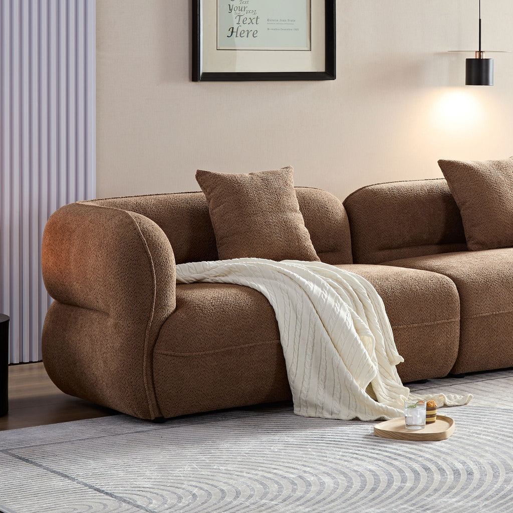 Sectional Sofa With Durable Fabric, Solid Wood Frame, And High Density Sponge Fill by Unique Piece Furniture