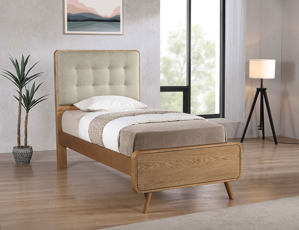 Robyn Wood Twin Platform Bed Light Ash by Unique Piece Furniture