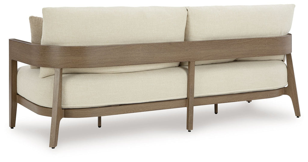 Serene Bay - Sofa With Cushion - Dark Brown / White by Unique Piece Furniture