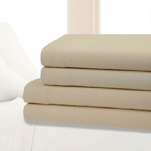 Bibb Home 100% Cotton Solid Flannel Deep Pocket Sheet Set by DailySale
