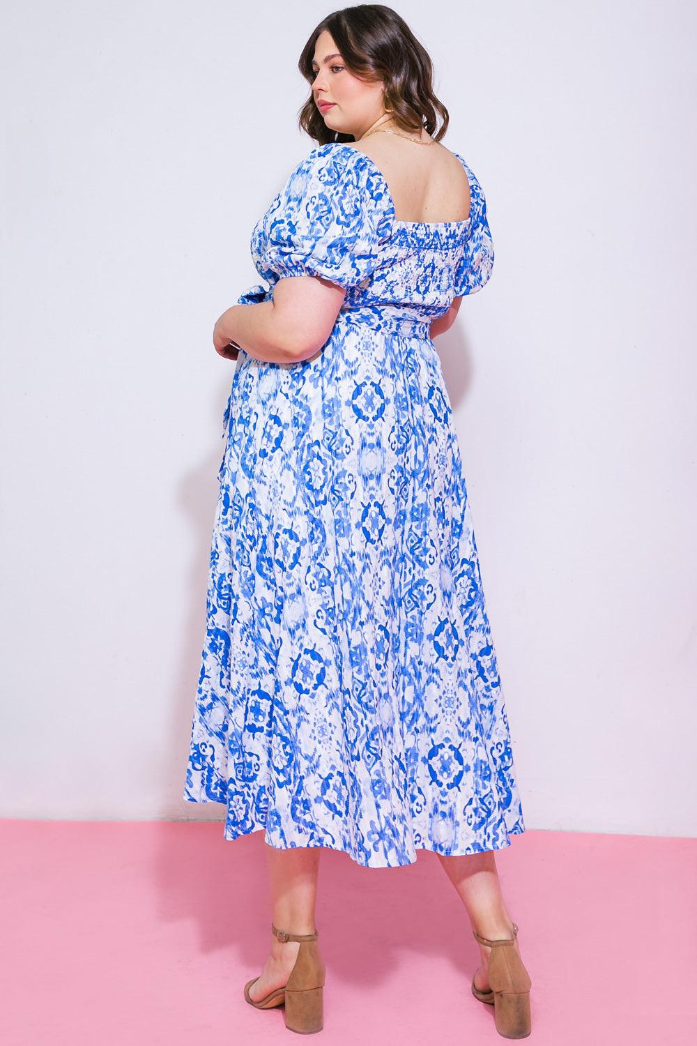 GOTTA GET GOING WOVEN MIDI DRESS by Flying Tomato
