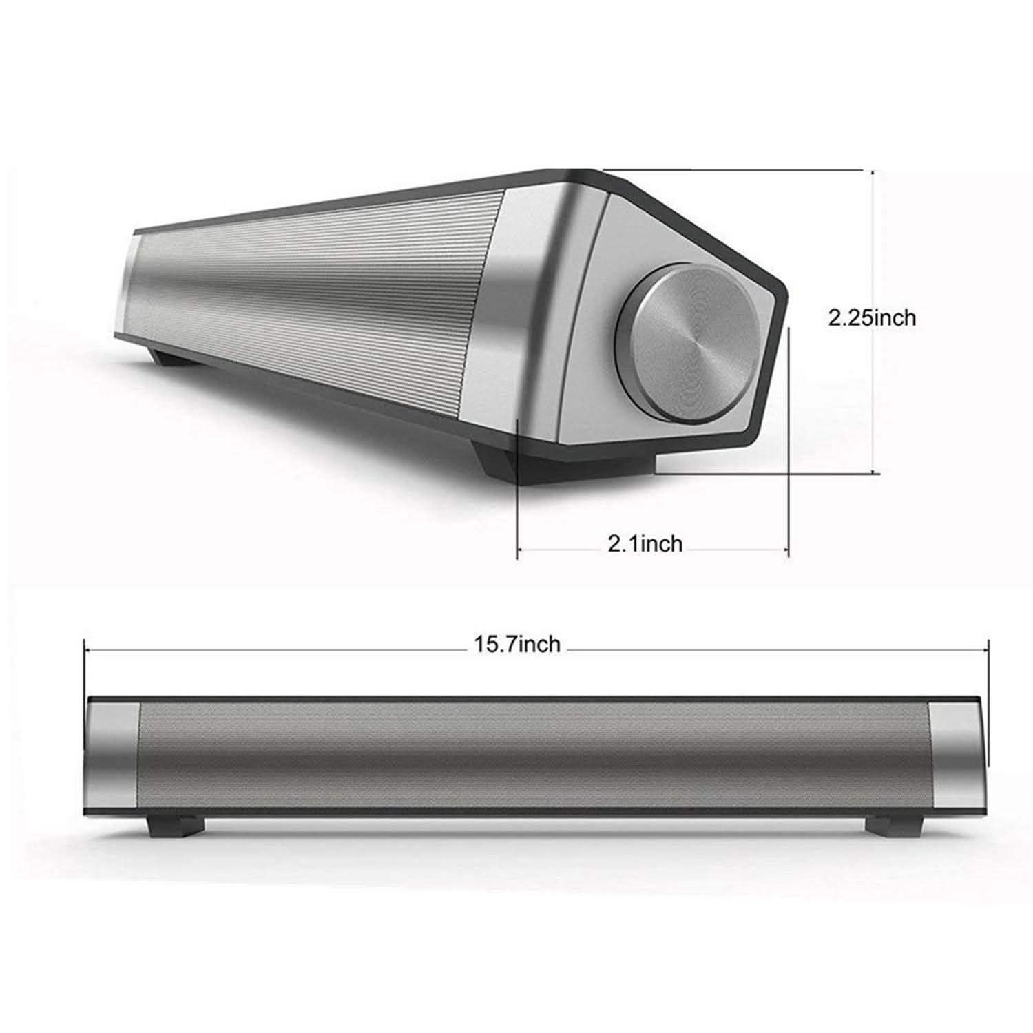 Bluetooth Sound Bar Wired and Wireless Mini Home Theater Audio by DailySale