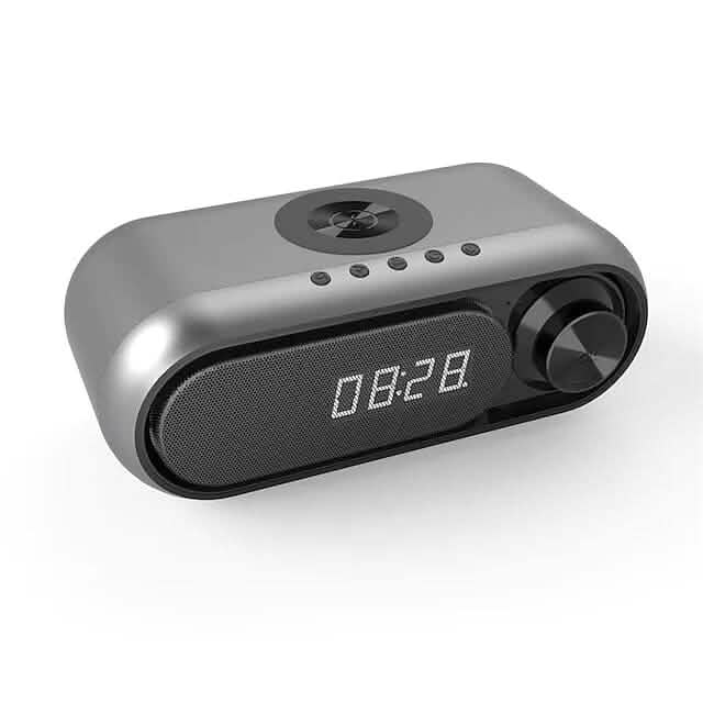 Bluetooth Speaker Wireless Charger with Alarm Clock by DailySale