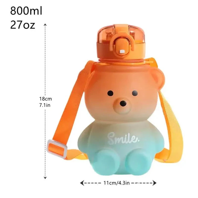 BPA-free Kawaii Bear Straw Water Bottle by DailySale