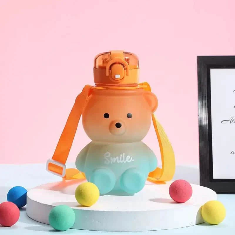 BPA-free Kawaii Bear Straw Water Bottle by DailySale