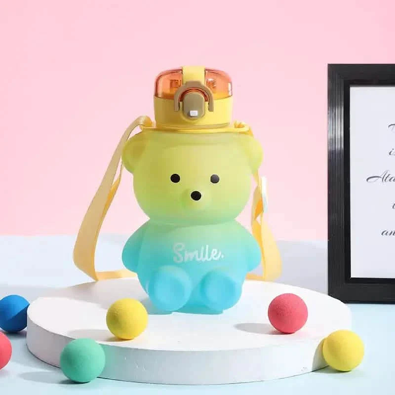 BPA-free Kawaii Bear Straw Water Bottle by DailySale