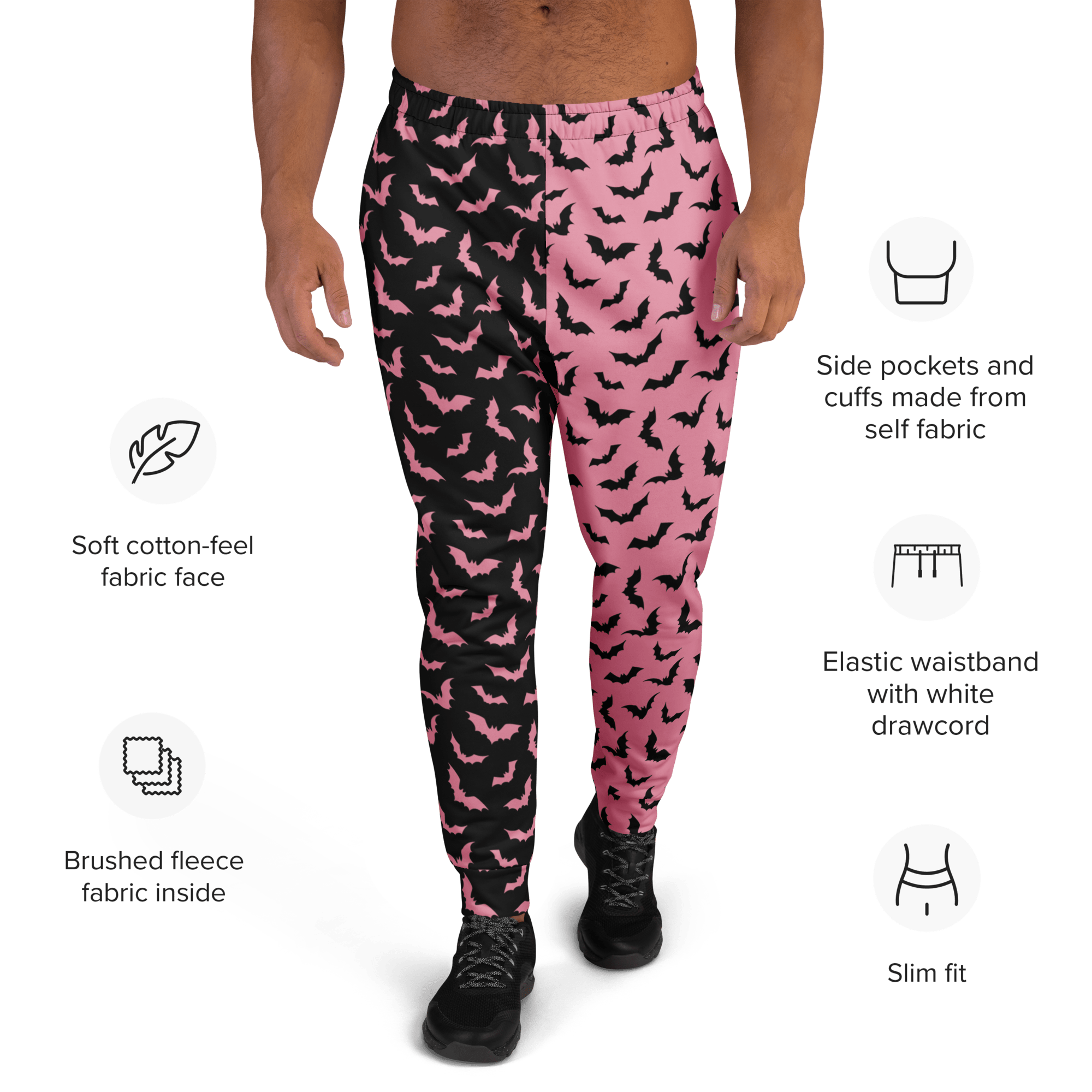 Bubblegum Bats Unisex Joggers by Goth Cloth Co.