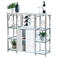 Gallimore 2-door Bar Cabinet Wine Storage White High Gloss by Unique Piece Furniture
