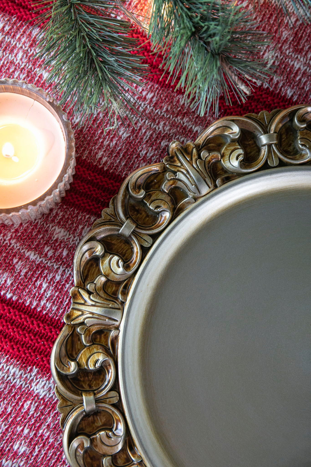 Plastic Charger Plate (Set of 6) - Gold by Unique Piece Furniture