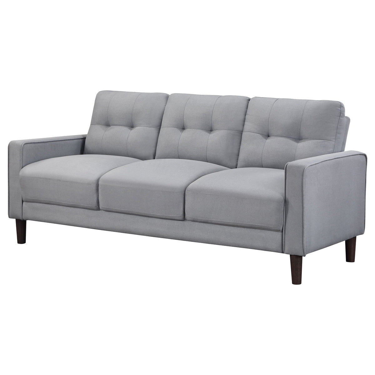 Bowen Upholstered Track Arm Tufted Sofa Grey by Unique Piece Furniture