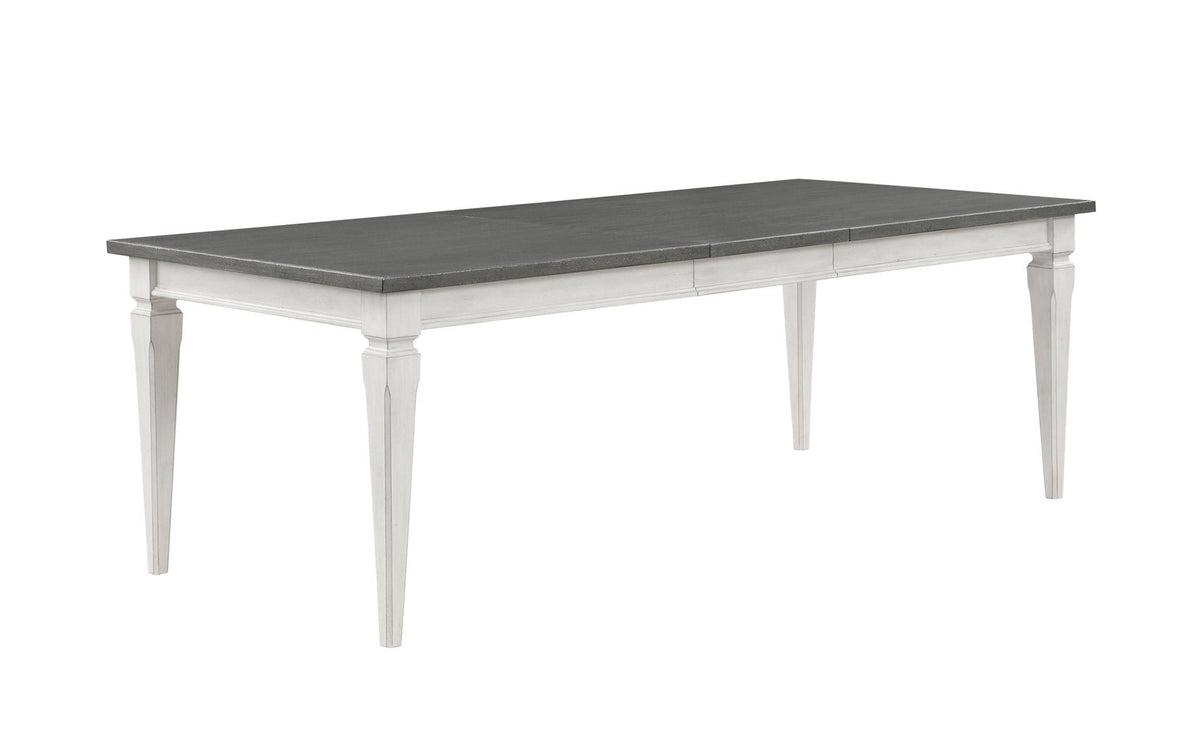 Katia - Dining Table With Leaf - Gray / White by Unique Piece Furniture