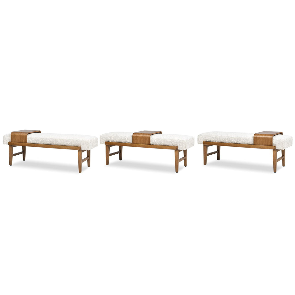Billie - Modern Telephone Bench With Sliding Shelf - Ivory White by Unique Piece Furniture