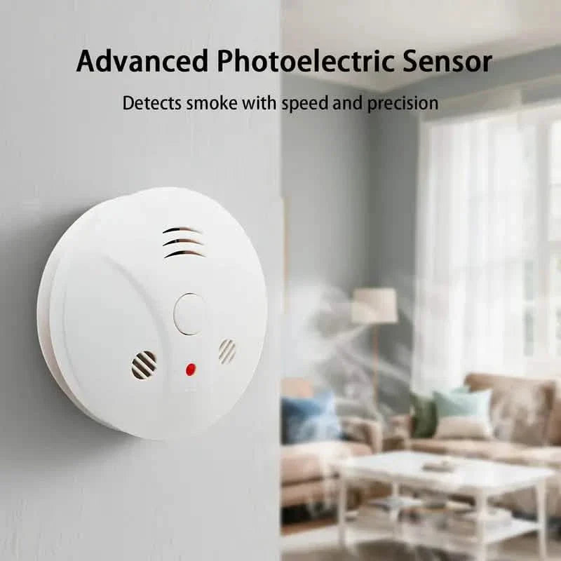 Smoke and Fire Detector Alarm – Portable Photoelectric Fire Alarm with Silence Button by DailySale