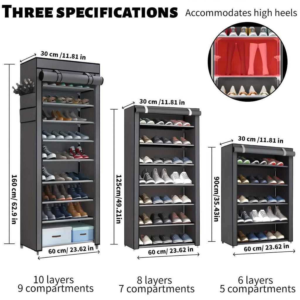 10-Layer 9 Grid Shoe Rack Shelf Storage Closet Organizer by DailySale