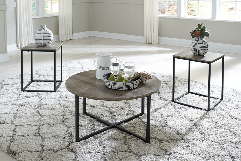 Wadeworth - Occasional Table Set (Set of 3) - Brown / Beige by Unique Piece Furniture