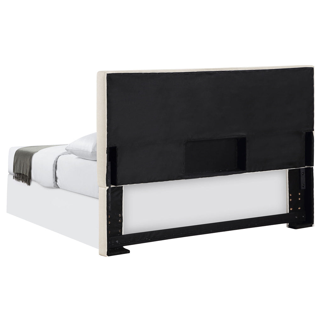 Pirro Upholstered King Panel Headboard Sand by Unique Piece Furniture