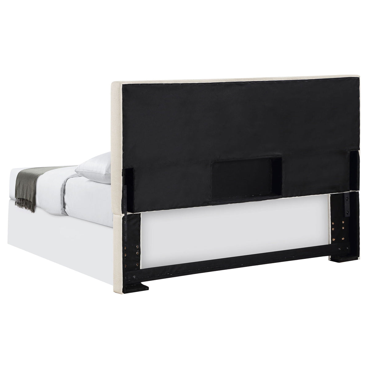 Pirro Upholstered King Panel Headboard Sand by Unique Piece Furniture