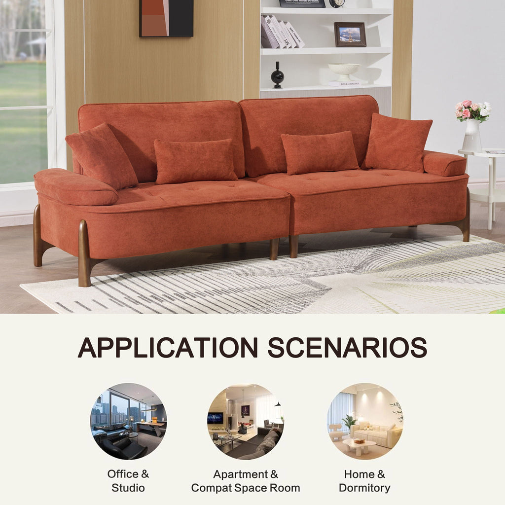 Comfortable Deep Seated Sofa With Pillows by Unique Piece Furniture