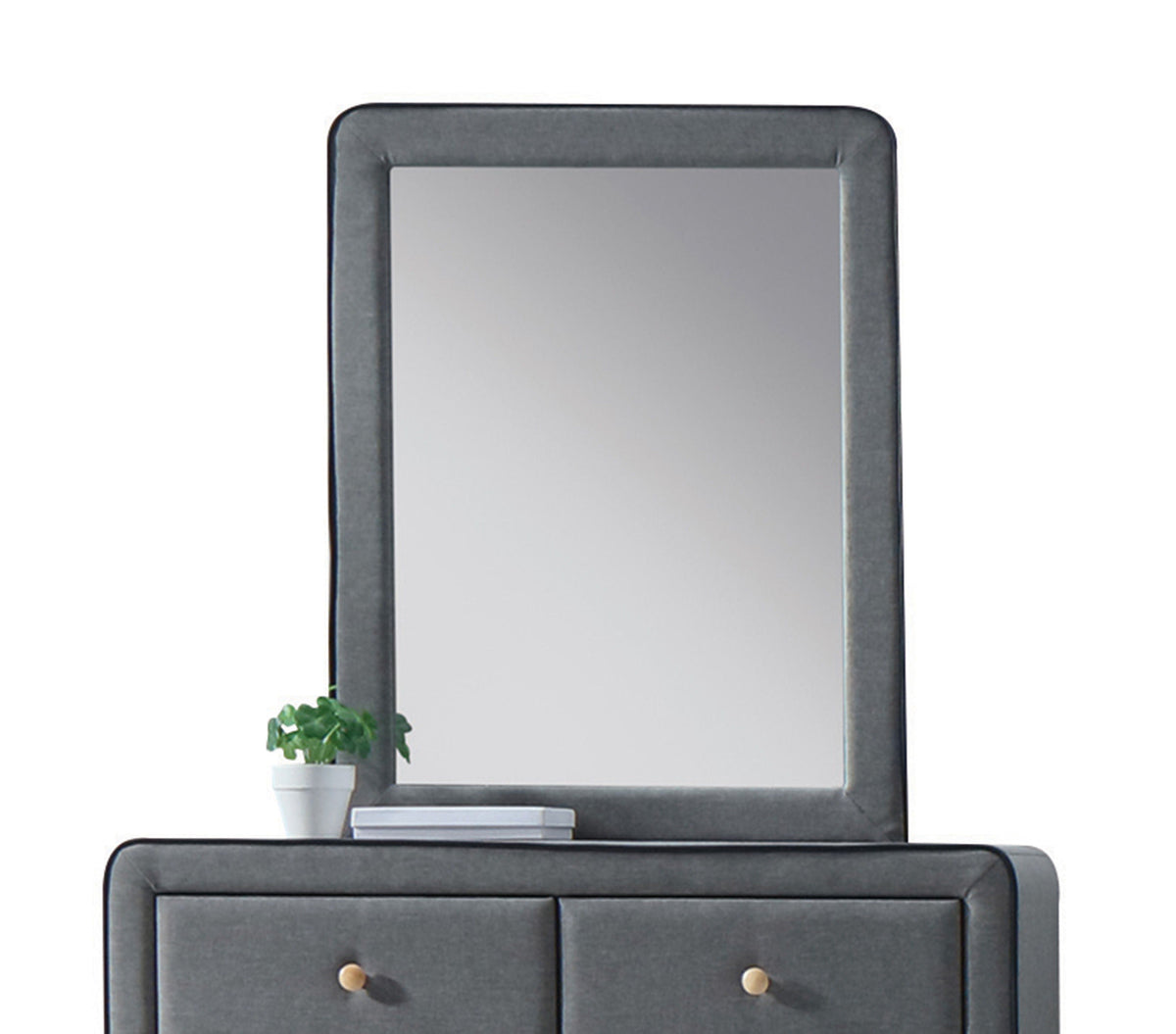 Valda - Mirror - Light Gray by Unique Piece Furniture