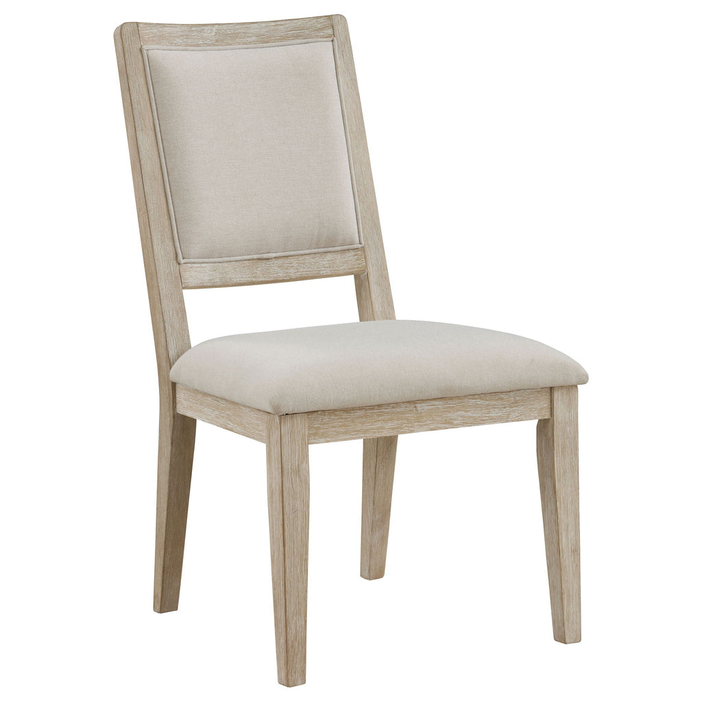 Trofello Cushioned Dining Side Chair White Washed (Set of 2) by Unique Piece Furniture