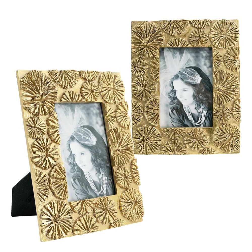 Photo Frame, Opening (Set of 2) - Gold by Unique Piece Furniture