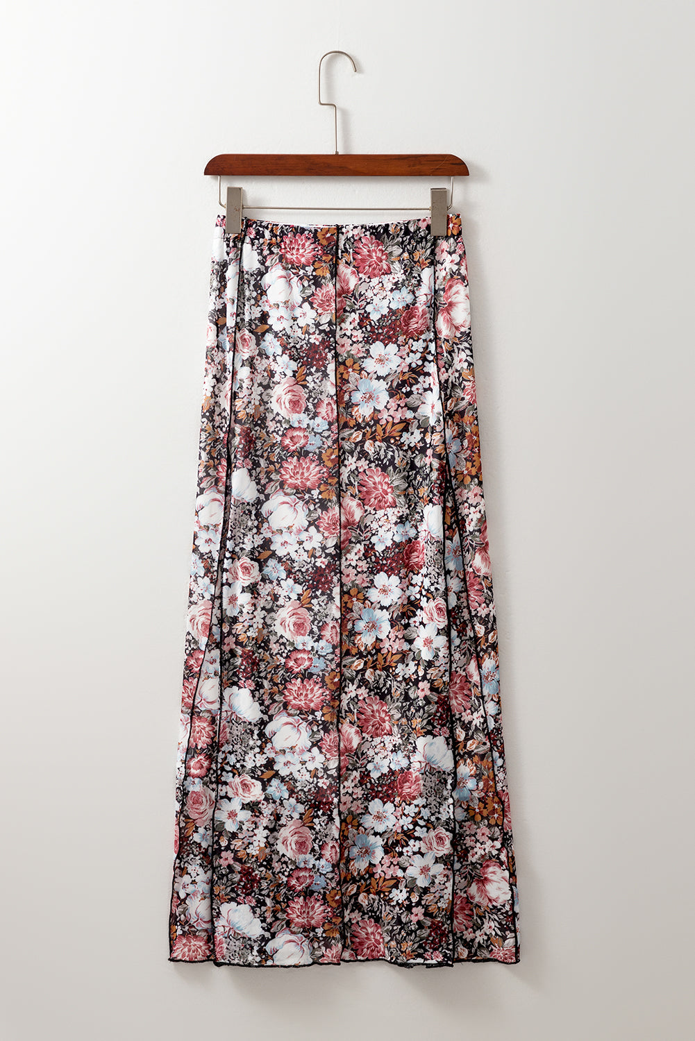 Brown Floral Print High Waist Maxi Skirt by Dear-Lover Dropshipping