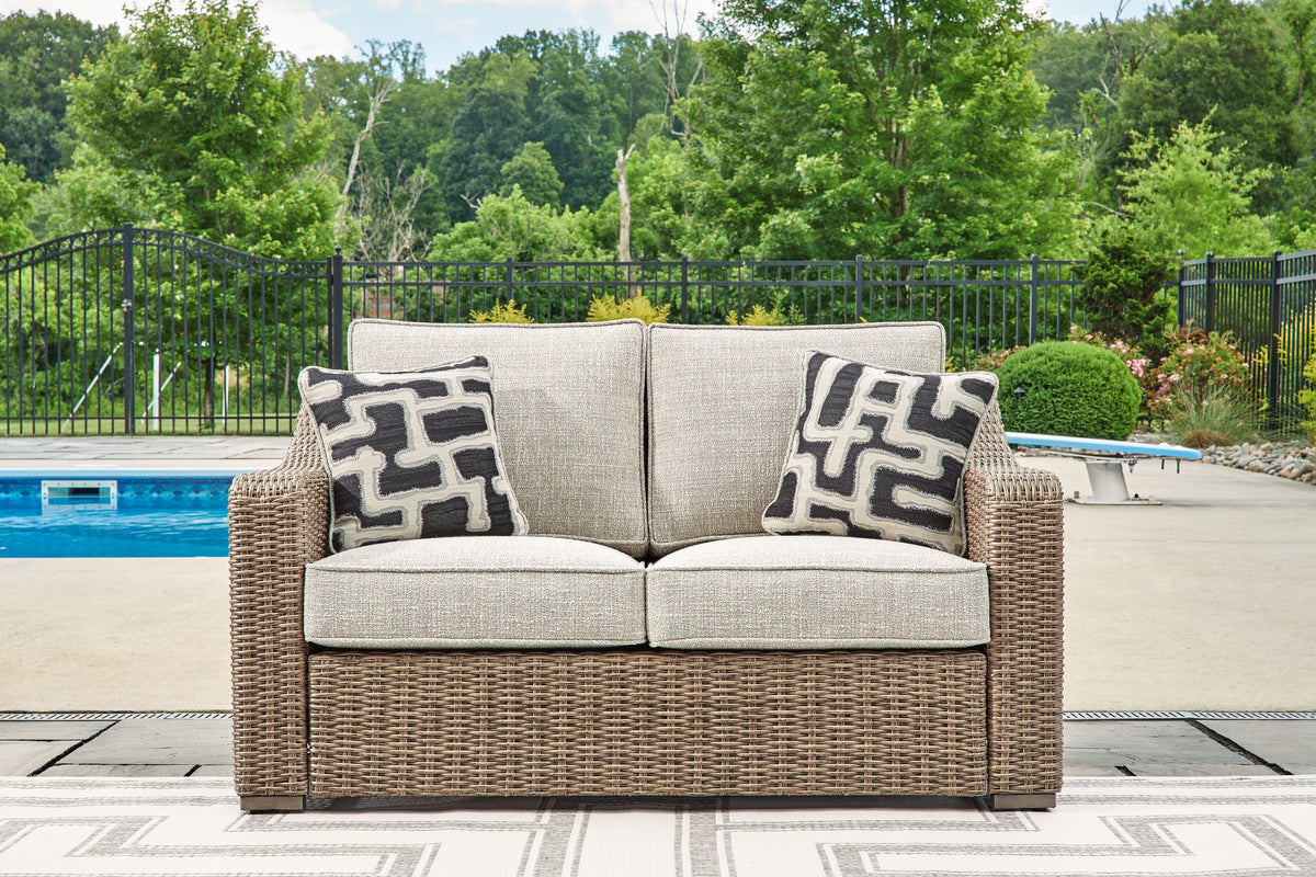 Beachcroft - Loveseat With Cushion - Beige by Unique Piece Furniture