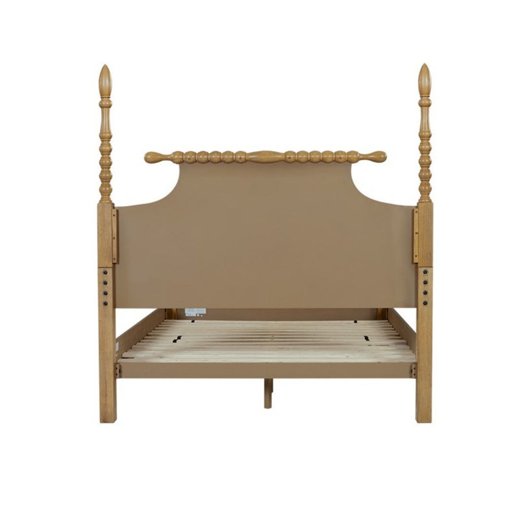 Queen Bed Turned Legs - Natural by Unique Piece Furniture