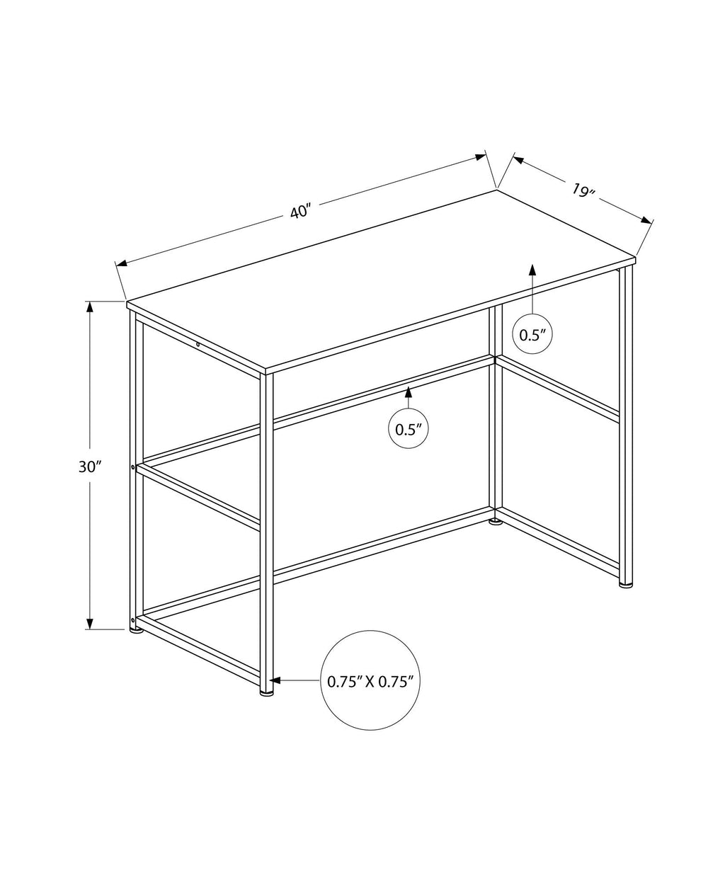 Computer Desk, Home Office, Laptop, Left Right Set-Up, Storage Drawers, Work, Contemporary, Modern by Unique Piece Furniture