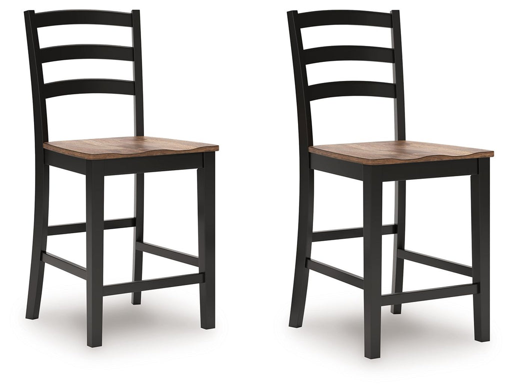 Wildenauer - Barstool (Set of 2) - Brown / Black by Unique Piece Furniture
