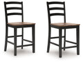 Wildenauer - Barstool (Set of 2) - Brown / Black by Unique Piece Furniture