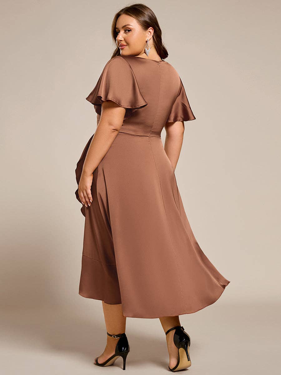Elegant Satin Midi Dress by SLATE Boutique & Gifts