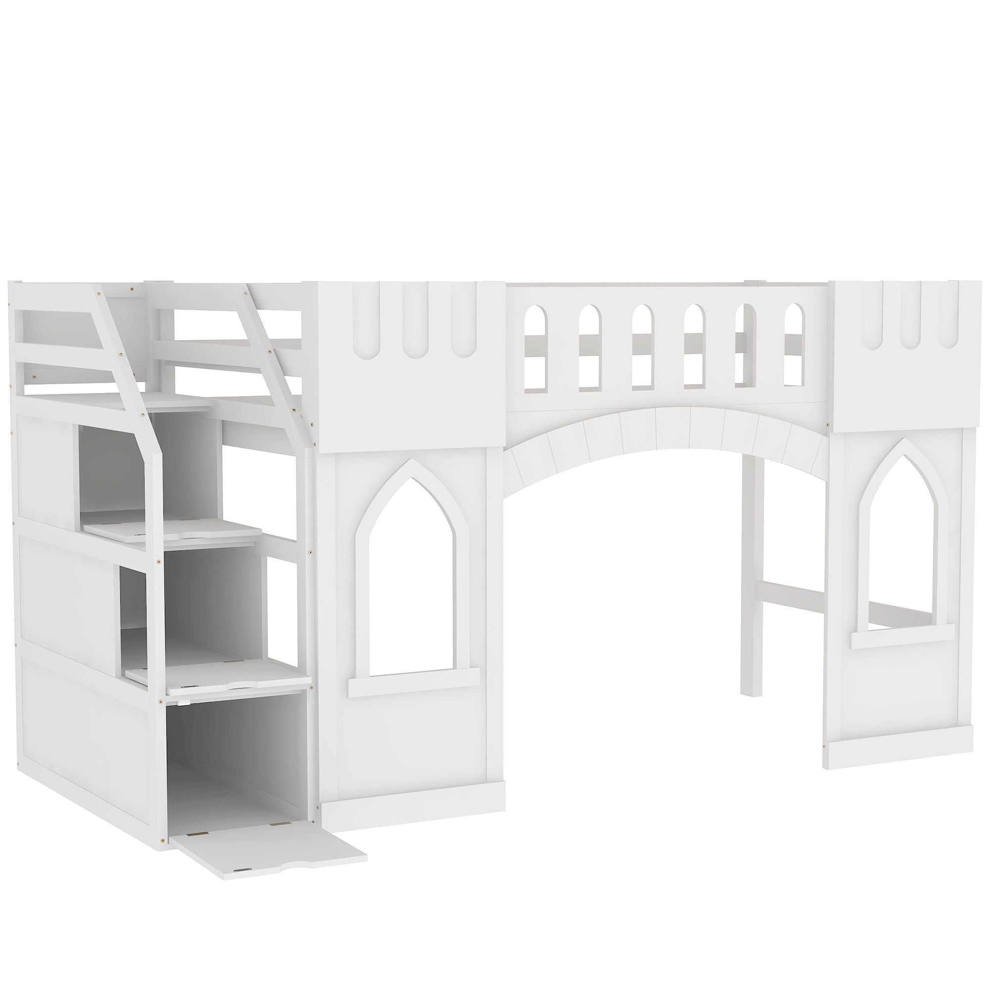 Loft Bed With Storage Staircase And Windows by Unique Piece Furniture