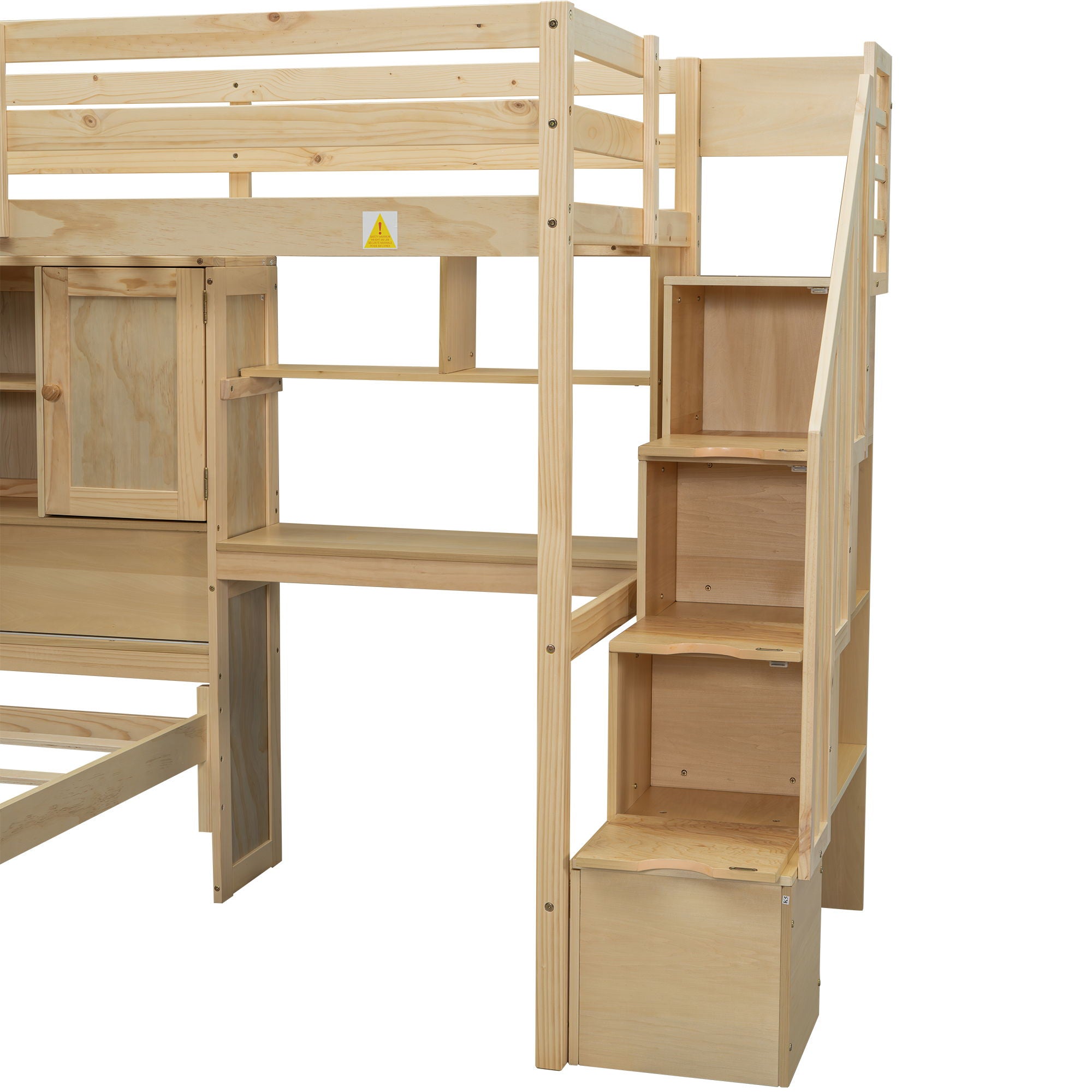 Loft Bed With Built In Desk And Staircase by Unique Piece Furniture
