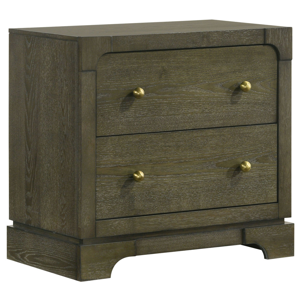 Gran Park 2-drawer Nightstand Bedside Table Dark Cocoa by Unique Piece Furniture