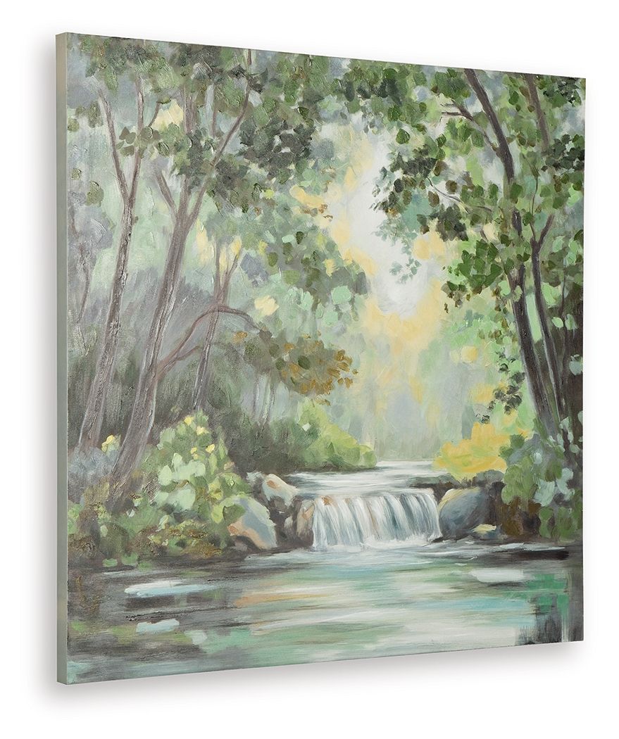 Evermaddick - Wall Art - Green / Gray / White by Unique Piece Furniture