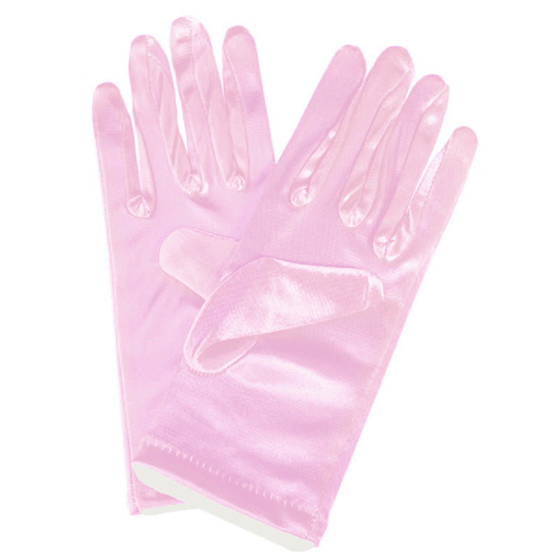 Bridal Wedding Gloves Short Satin Dress Cheongsam Gloves by My Store
