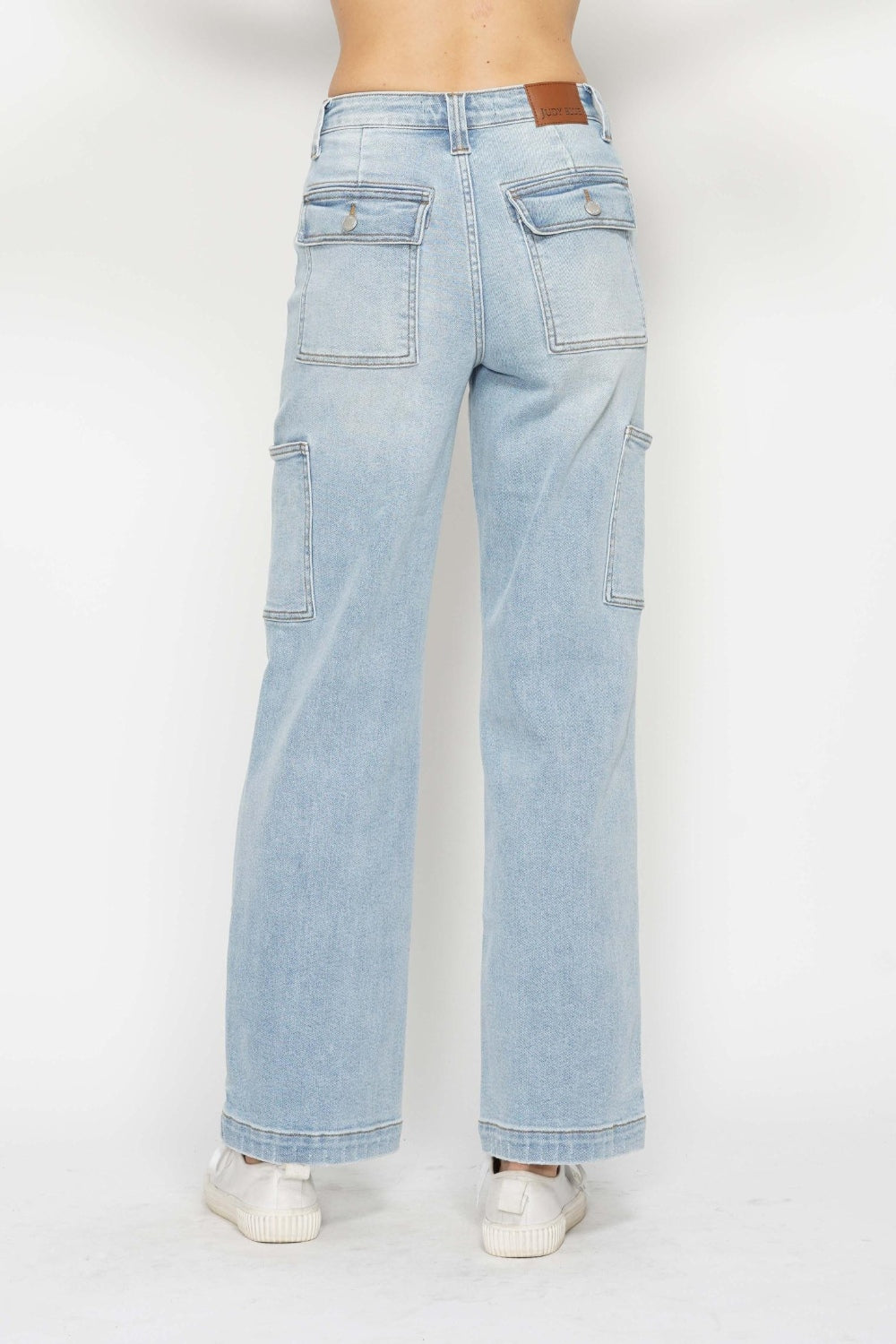 Judy Blue Full Size High Waist Straight Cargo Jeans by Wild and Free Boutique