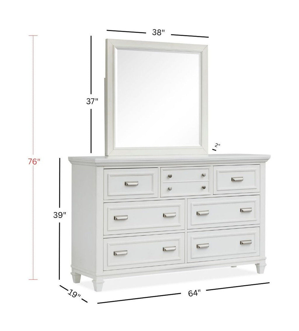 Charleston - Drawer Dresser With Landscape Mirror by Unique Piece Furniture