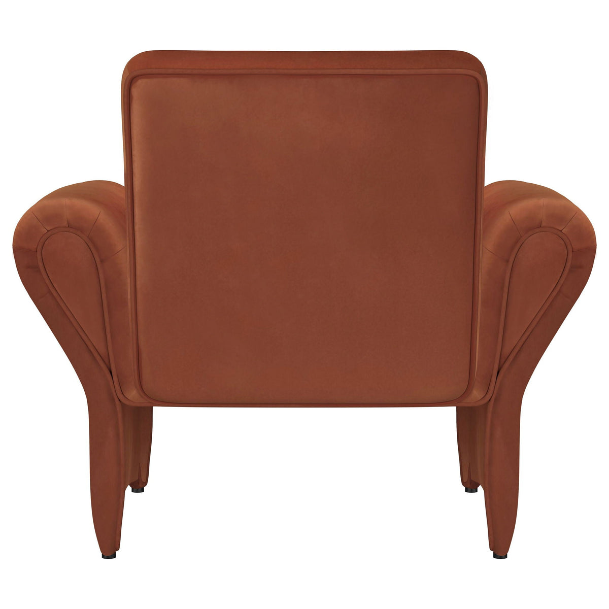 Liana Upholstered Roll Arm Accent Armchair Rust Orange by Unique Piece Furniture
